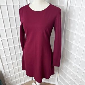 Lulu's Burgundy Maroon Long Sleeve Dress | Medium